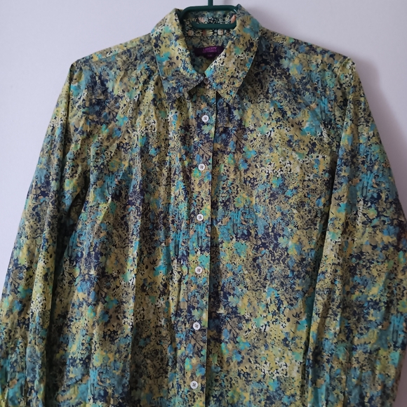 LIBERTY ART FABRICS Multicolor Floral Print Shirt L - Picture 2 of 4